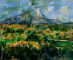 Paul Czanne(1839-1906), Aix-en-Provence  Frana. Pintor francs, um dos maiores do ps-impressionistas, cujas obras e idias foram influentes no desenvolvimento esttico de muitos artistas do sculo 20 e nos movimentos de arte, especialmente o cubismo. A arte de Czanne, incompreendido e desacreditado pelo pblico durante a maior parte de sua vida, cresceu a partir do impressionismo e, eventualmente, desafiou todos os valores convencionais da pintura no sculo 19 atravs de sua insistncia na expresso pessoal e  integridade da prpria pintura. Ele tem sido chamado o pai da pintura moderna. Czanne tornou-se tambm pintou no gnero de Paisagem, pelo contato que teve com o Impressionismo, poca em que comeou a pintar ao ar livre. Durante sua vida, morou em vrias cidades, mas preservou seus vnculos subjetivos com Aix-en-Provence. Trabalhou muito em seus arredores, na regio de Provence. A montanha de Saint Victoire, que ficava perto de sua casa, exerceu grande atrao no artista. Ele a representou em torno de 60 vezes, por diversos ngulos, entre desenhos e pinturas. <br/> Palavras-chave: Paul Czanne, pintura, A montanha de Saint Victoire 