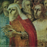 Pintura do Artista Guido Viaro. A obra  de 1962 e a tcnica utilizada  leo sobre papel, com dimenses de 63,5 x 84 cm. <br/><br/> Palavras-chave: guido viaro, os fariseus, pintura